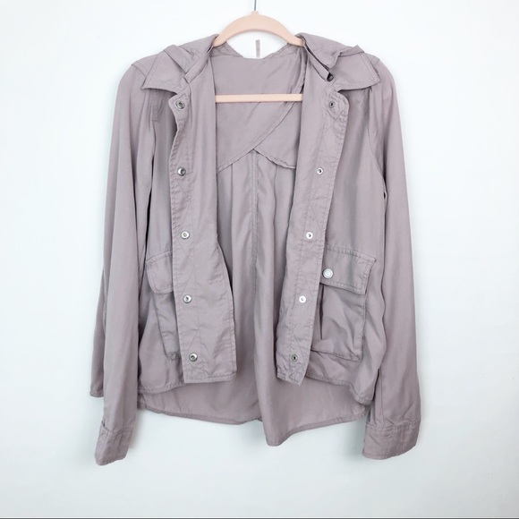 FREE PEOPLE S dusty purple cargo hooded jacket - Picture 2 of 7